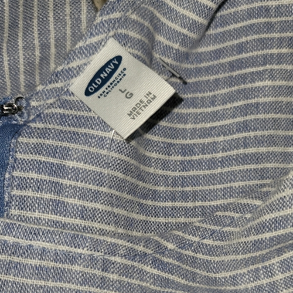 Old Navy Blue and White Striped Jumpsuit Sz: L - Picture 8 of 9